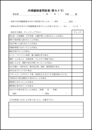 内視鏡検査問診表(胃カメラ)30